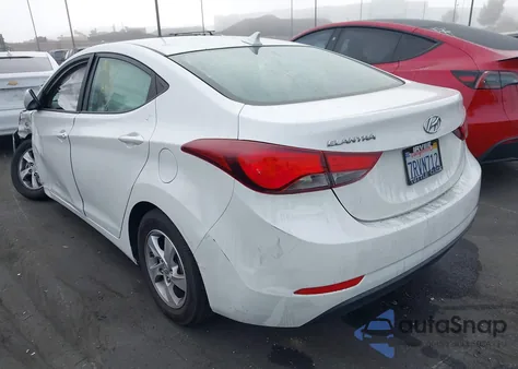 2014 Hyundai Elantra Se z USA, uszkodzony, nr VIN 5NPDH4AE5EH526629
